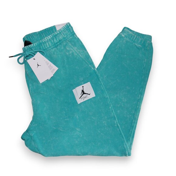 Nike Air Jordan Men's Size M Flight Statement Joggers Fleece Sweatpants Teal NWT - Picture 1 of 6